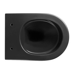 MISKA WC WISZĄCA RIMLESS MIZU-MTB-RIM-03 CZARNA MAT DESKA WOLNOOPADAJĄCA DUROPLAST