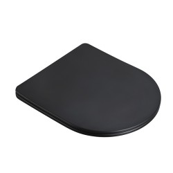 MISKA WC WISZĄCA RIMLESS MIZU-MTB-RIM-03 CZARNA MAT DESKA WOLNOOPADAJĄCA DUROPLAST