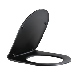 MISKA WC WISZĄCA RIMLESS MIZU-MTB-RIM-03 CZARNA MAT DESKA WOLNOOPADAJĄCA DUROPLAST