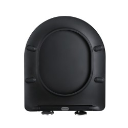 MISKA WC WISZĄCA RIMLESS MIZU-MTB-RIM-03 CZARNA MAT DESKA WOLNOOPADAJĄCA DUROPLAST