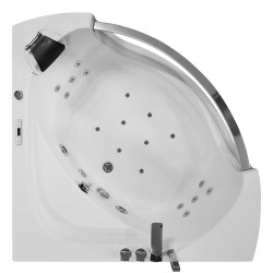 MO-0057 CZARNY Wanna łazienkowa SPA z hydromasażem 135X135X61CM
