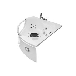 MO-0057 CZARNY Wanna łazienkowa SPA z hydromasażem 135X135X61CM