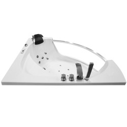 MO-0057 CZARNY Wanna łazienkowa SPA z hydromasażem 135X135X61CM