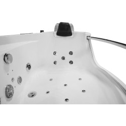 MO-0057 CZARNY Wanna łazienkowa SPA z hydromasażem 135X135X61CM