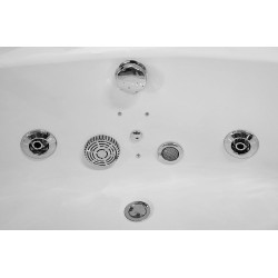 MO-0057 CZARNY Wanna łazienkowa SPA z hydromasażem 135X135X61CM