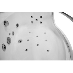 MO-0057 CZARNY Wanna łazienkowa SPA z hydromasażem 135X135X61CM