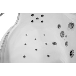 MO-0057 CZARNY Wanna łazienkowa SPA z hydromasażem 135X135X61CM