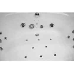 MO-0057 CZARNY Wanna łazienkowa SPA z hydromasażem 135X135X61CM