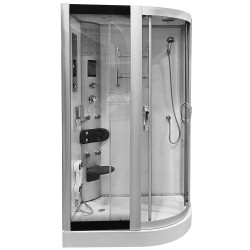 MO-09914 BIAŁA PRAWA Kabina prysznicowa z hydromasażem 120X85X225CM