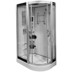 MO-09914 BIAŁA PRAWA Kabina prysznicowa z hydromasażem 120X85X225CM
