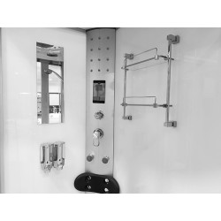 MO-09914 BIAŁA PRAWA Kabina prysznicowa z hydromasażem 120X85X225CM