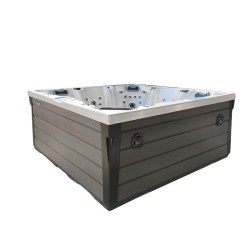 JACUZZI OGRODOWE WANNA SPA340 BIAŁA PERŁA OBUDOWA SZARA 220x220 CM