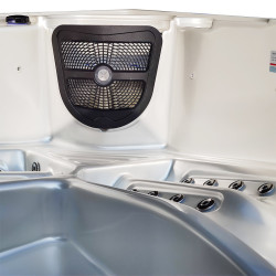 JACUZZI OGRODOWE WANNA SPA340 BIAŁA PERŁA OBUDOWA SZARA 220x220 CM