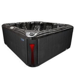 JACUZZI OGRODOWE WANNA SPA561 CZARNA FALA OCEANU OBUDOWA ANTRACYT 210x210 CM