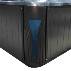 JACUZZI OGRODOWE WANNA SPA561 CZARNA FALA OCEANU OBUDOWA ANTRACYT 210x210 CM