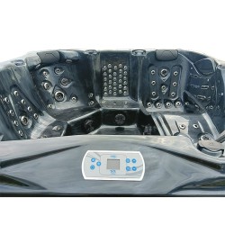 JACUZZI OGRODOWE WANNA SPA561 CZARNA FALA OCEANU OBUDOWA ANTRACYT 210x210 CM
