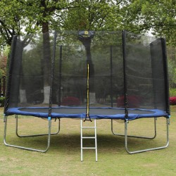 TRAMPOLINA OGRODOWA DLA DZIECI CHASE 12FT CZARNO/NIEBIESKA 366 CM