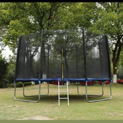 TRAMPOLINA OGRODOWA DLA DZIECI CHASE 12FT CZARNO/NIEBIESKA 366 CM