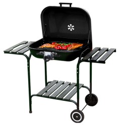 GRILL OGRODOWY WĘGLOWY Z POKRYWĄ VL02 CZARNY