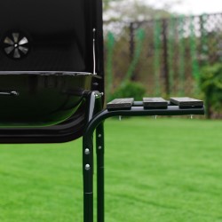 GRILL OGRODOWY WĘGLOWY Z POKRYWĄ VL02 CZARNY