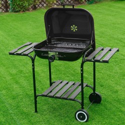 GRILL OGRODOWY WĘGLOWY Z POKRYWĄ VL02 CZARNY