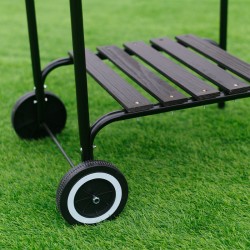 GRILL OGRODOWY WĘGLOWY Z POKRYWĄ VL02 CZARNY
